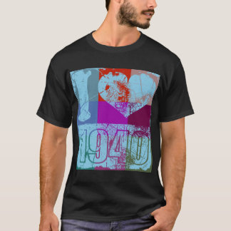 I love 1940 - Pop art T-shirt Vintage