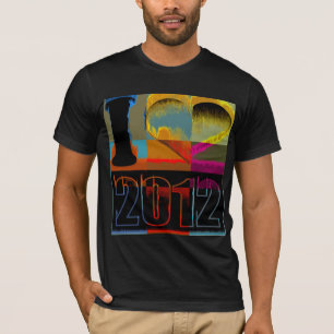 I love 2012 - Pop Art Vintage - T-Shirt