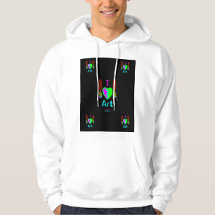 I Love Art Homme Sweat - shirt à capuche de bascul