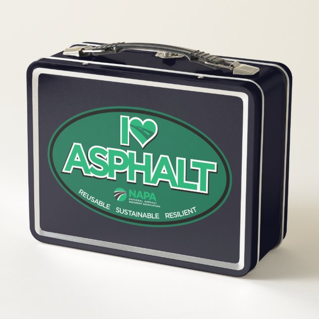 I Love Asphalt Classic Metal Lunchbox (Dos)