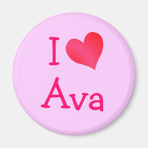 I Love Ava Magnet