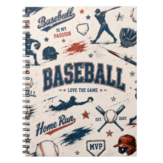 I Love Baseball Notebook & Journal | Baseball Dad  (Devant)