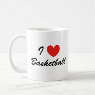 I Love Basketball Sports Typographie Café Mug