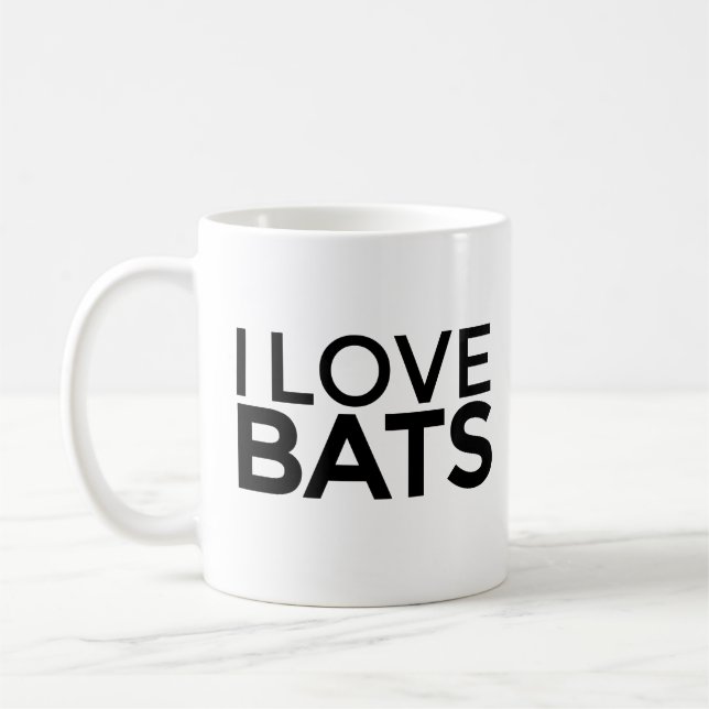 I LOVE BATS tasse à café pour les amateurs de chau (Gauche)