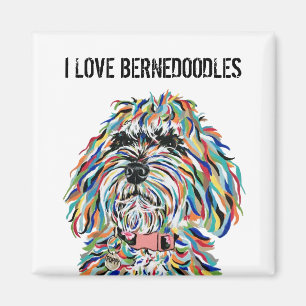 I Love Bernedoodles Magnet