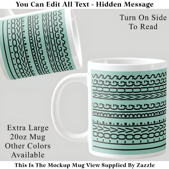 I Love Big Mugs Hidden Message 157A Funny Novelty (Créateur téléchargé)