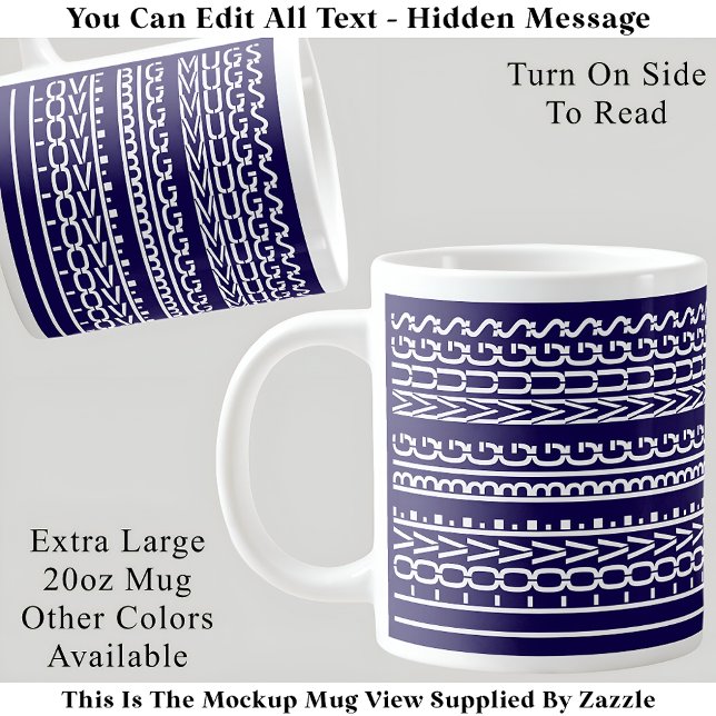 I Love Big Mugs Hidden Message 157N Funny Novelty (Créateur téléchargé)