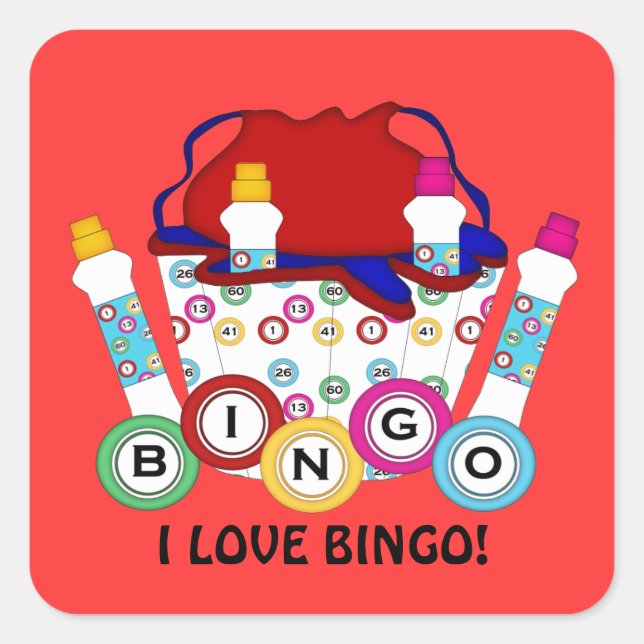 I Love Bingo Gambling sticker (Devant)