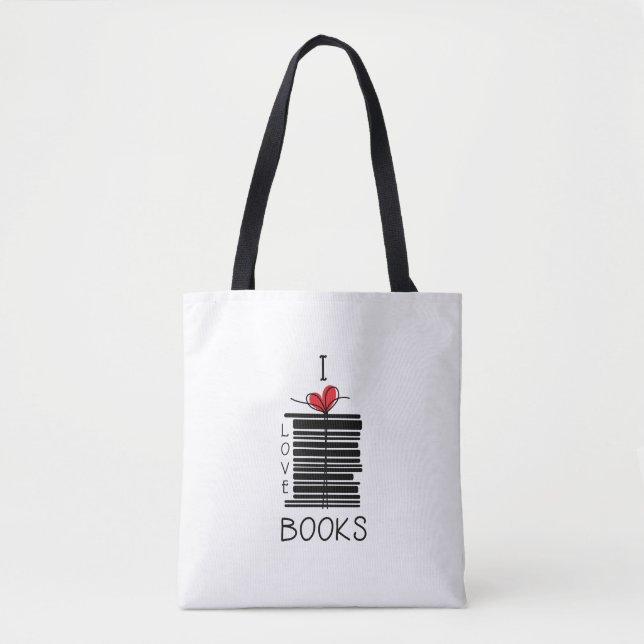 "I Love Books" Sac de livre (Devant)