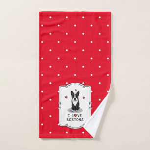 I Love Bostons Boston Terriers (noir et blanc)
