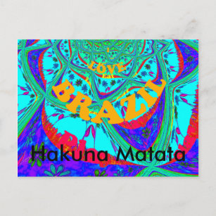 I love Brazil Hakuna Matata Carte postale