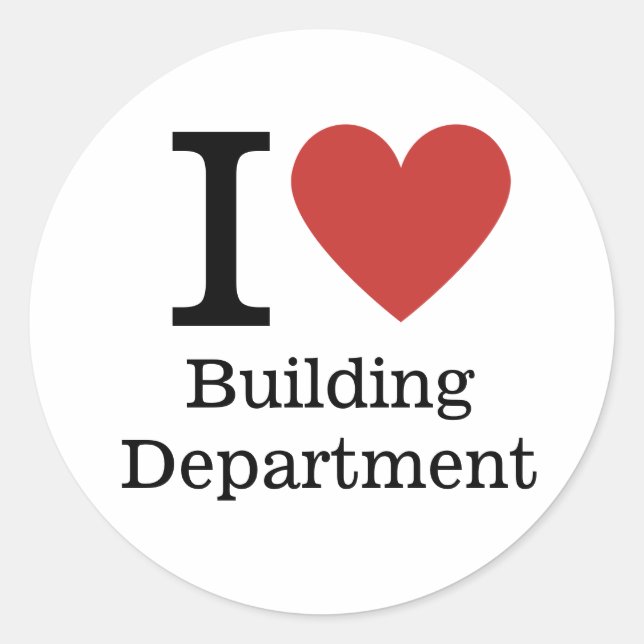 I ❤️ Love Building Département STICKER