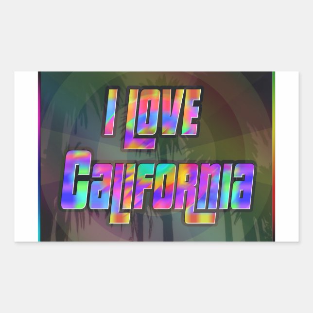 I LOVE California Bright Future Sticker (Devant)