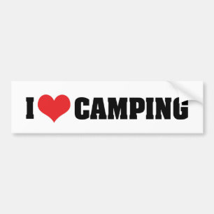 I Love Camping Bumper Sticker