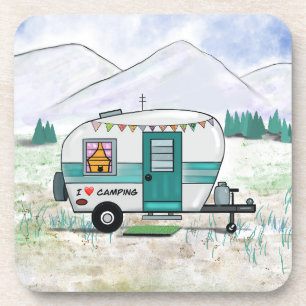 I Love Camping Dessous de verre