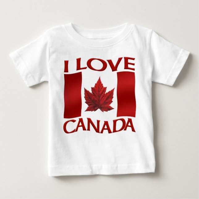 I Love Canada Baby Shirt Baby Canada T-Shirt (Devant)