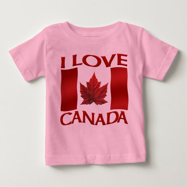 I Love Canada Baby T-Shirt Canada Baby Shirts (Devant)