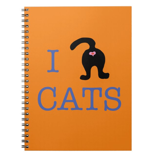 I Love Cats Kitty Cat Butt Carnet (Devant)
