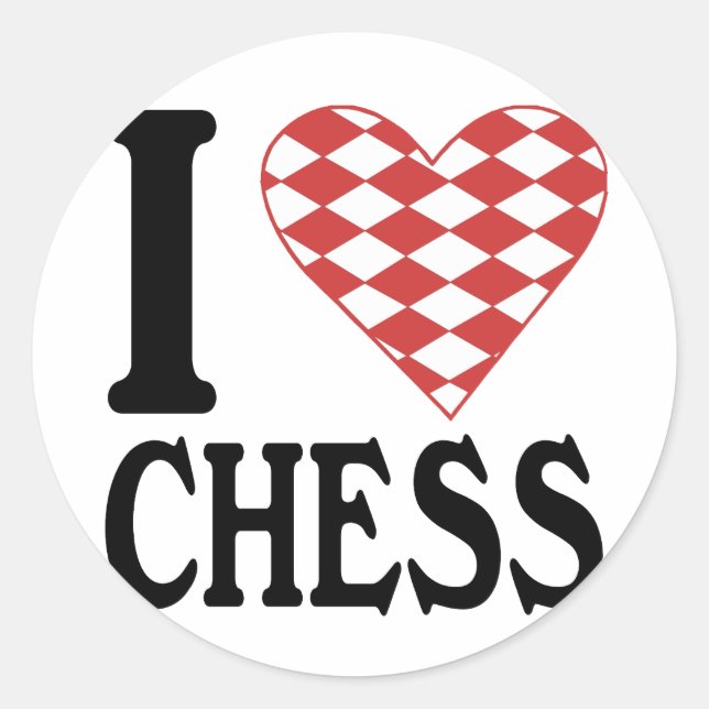 I Love Chess Sticker (Devant)