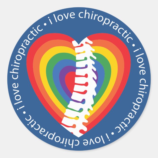 I Love Chiropractic Stickers (Devant)