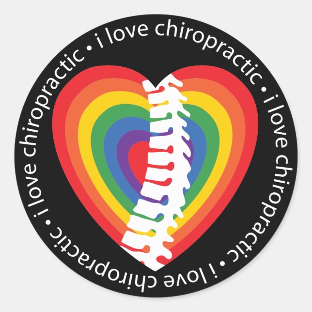 I Love Chiropractic Stickers (Devant)