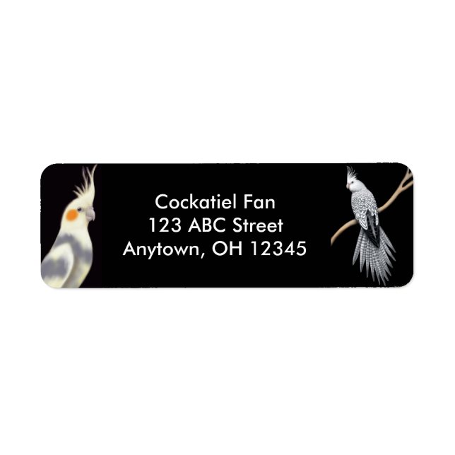 I Love Cockatiels Étiquette (Devant)