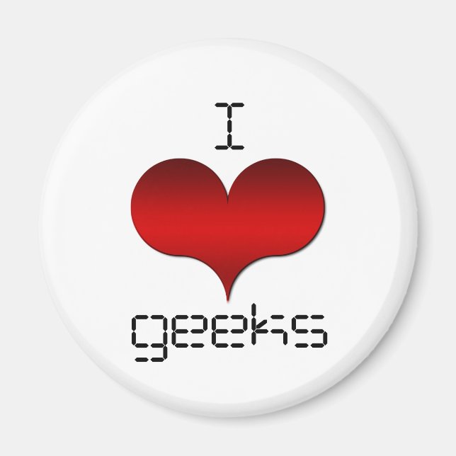 I Love (Coeur) Magnet Geek (Devant)