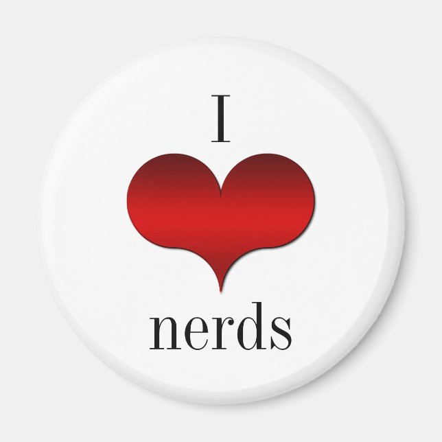 I Love (Coeur) Nerds Magnet (Devant)