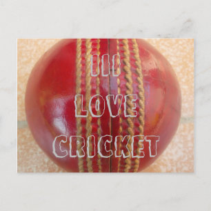 I Love Cricket jeu Personnaliser Carte postale du 