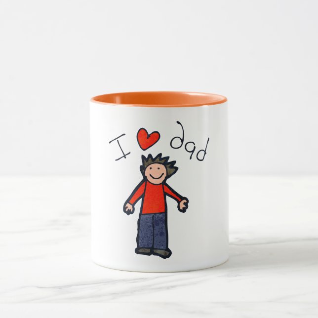 "I Love Dad" combiné deux tonnes. Mug (Centre)
