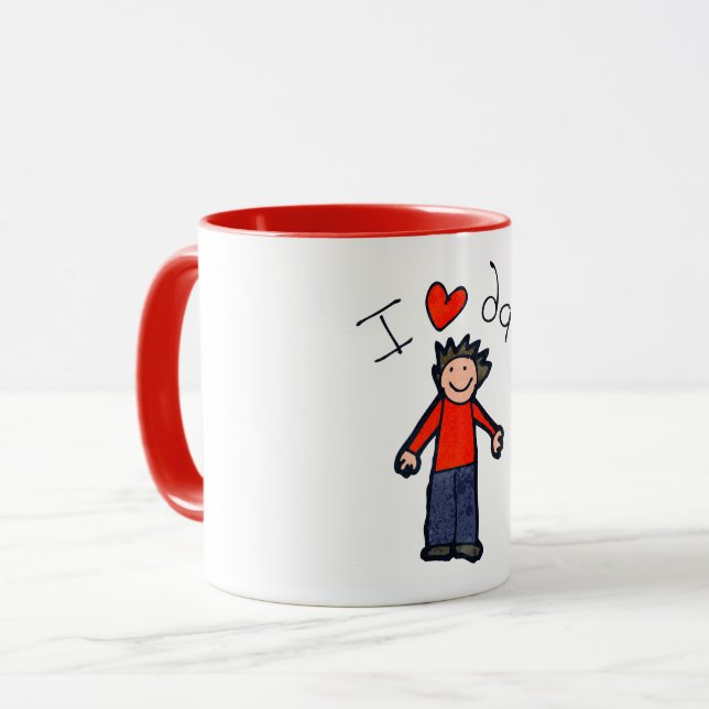 "I Love Dad", deux mug toniques.Mug (Devant gauche)