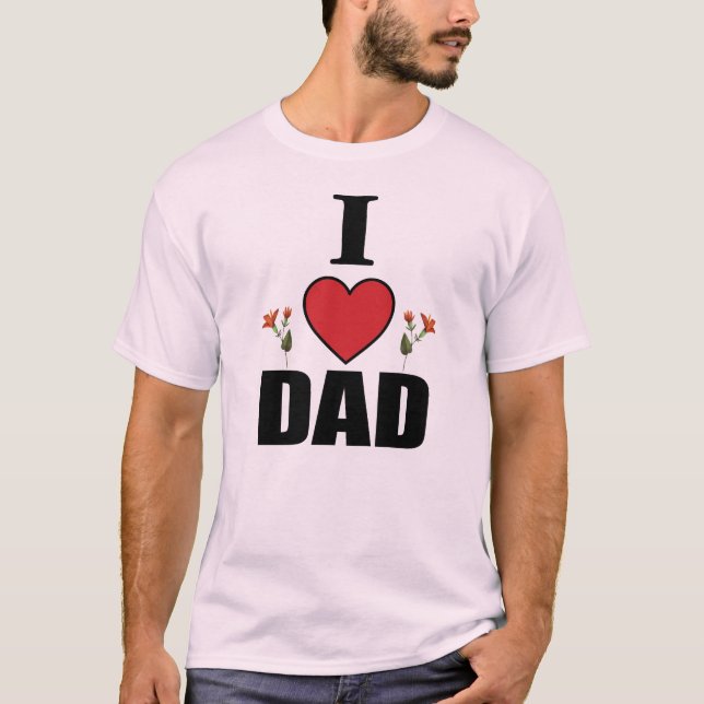 I Love Dad Sleeveless T-shirts Don pour la fête de (Devant)