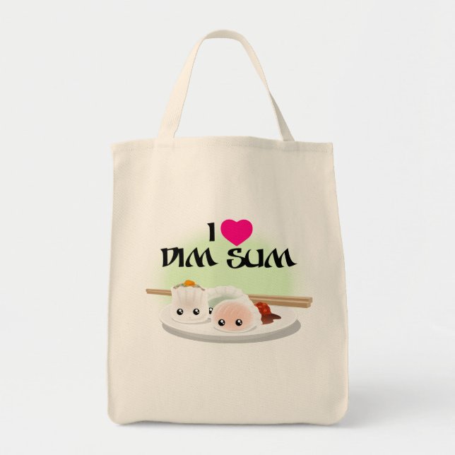 I Love Dim Sum Sac fourre-tout d'épicerie (Devant)