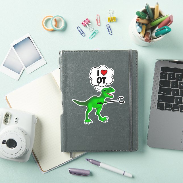 I Love ergothérapie Dinosaure Sticker (Couverture iPad)