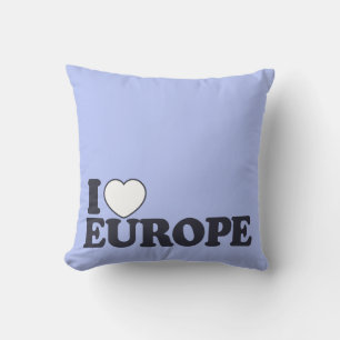 I LOVE EUROPE personnalisé couleur lancer oreiller
