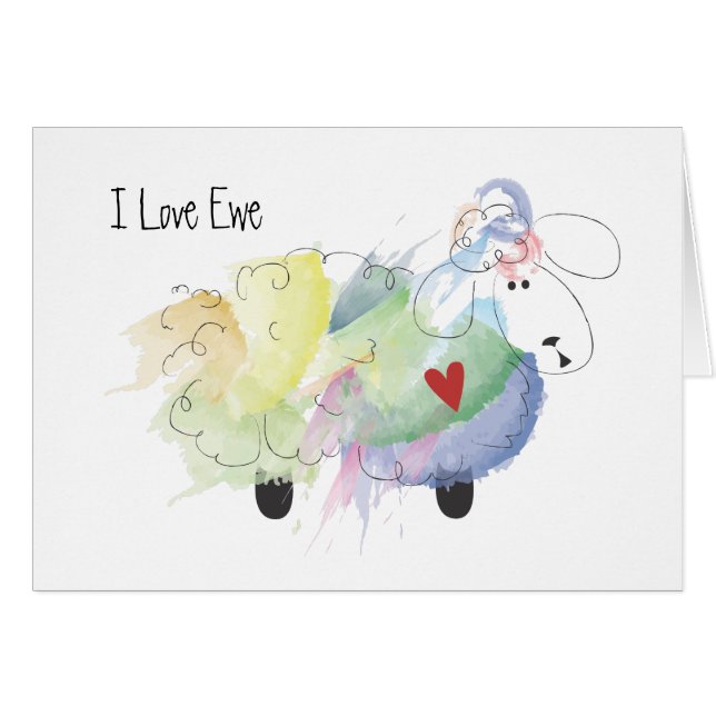 I Love Ewe (vous) Sheep (Devant Horizontal)