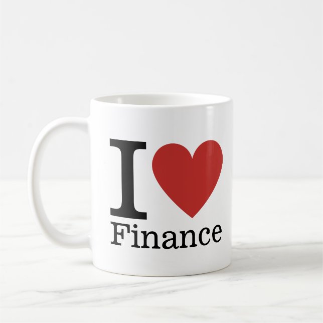 I ❤️ Love Finance - Département des Finances - Mug (Gauche)