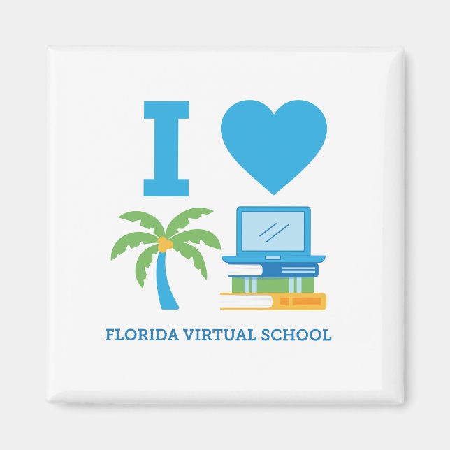 I Love Florida Virtual School Magnet (Devant)