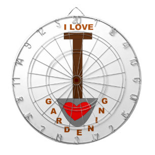 I Love Gardening Cible de flechettes de chat