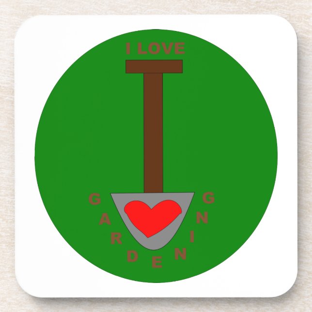 I Love Gardening Dessous de verre (Devant)
