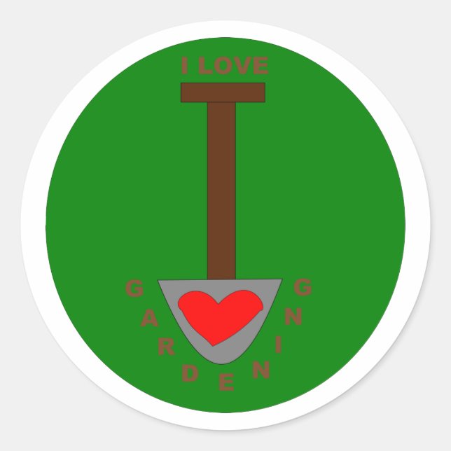 I Love Gardening Stickers (Devant)