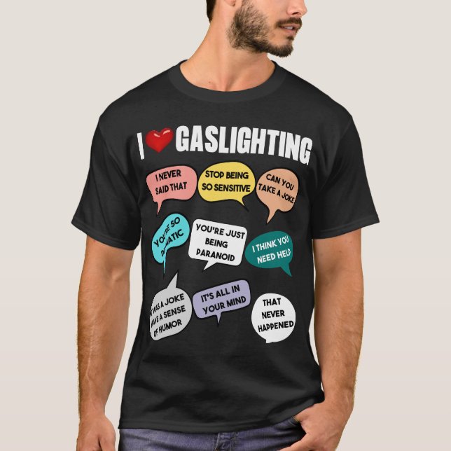 "I Love Gaslight" fun & méchant Design Sweat - shi (Devant)