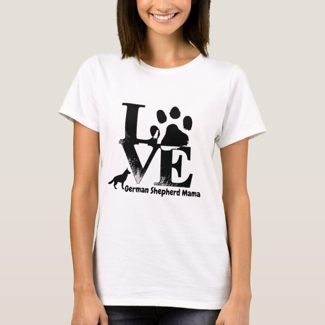 I Love German Shepherd's tshirts (Devant)