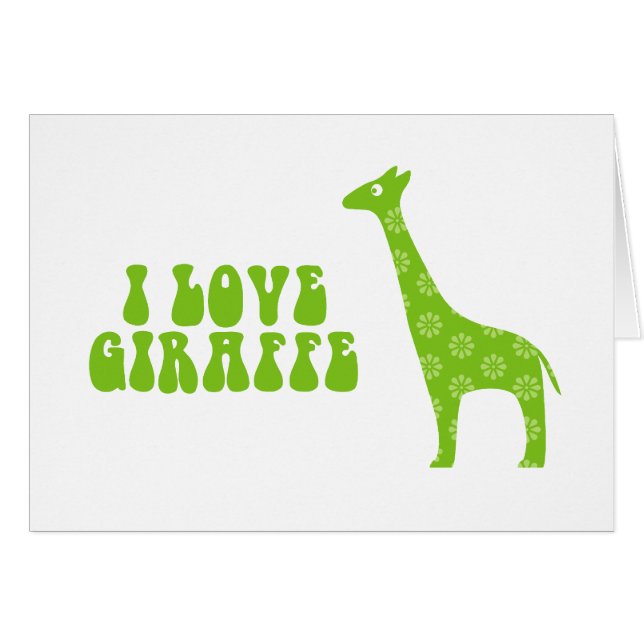 I Love Giraffe (Vert) (Devant horizontal)