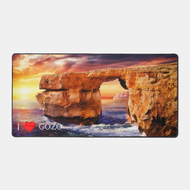 I Love Gozo Photo Desk Mat (Recto)