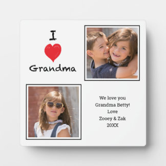 I Love Grand-mère 2 Plaque photo