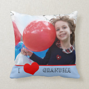 I Love Grand-mère Photo Coussin cadeau pour grand-