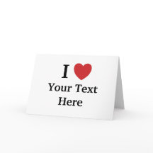 I Love Greeting Card Modèle - Ajouter le texte