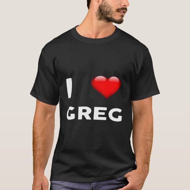 I Love Greg Nom du Sweat - shirt à capuche (Devant)