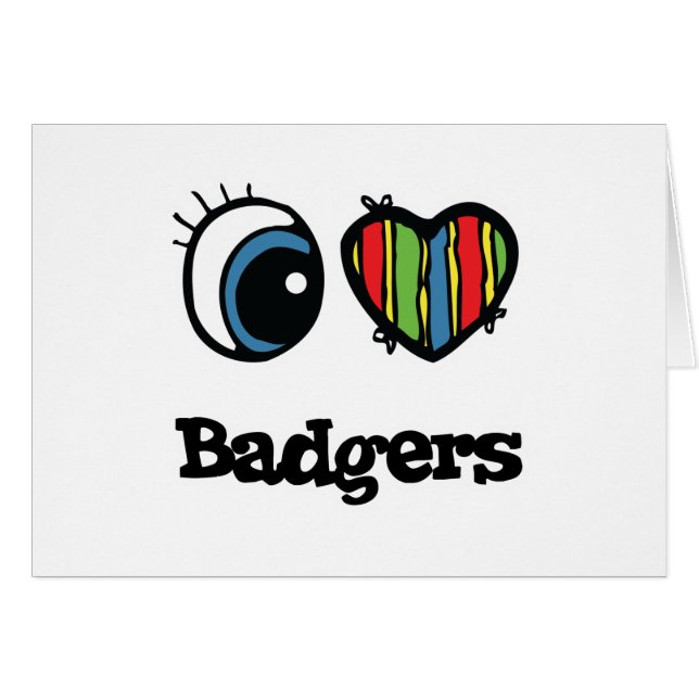 I Love (Heart) Badgers (Devant horizontal)